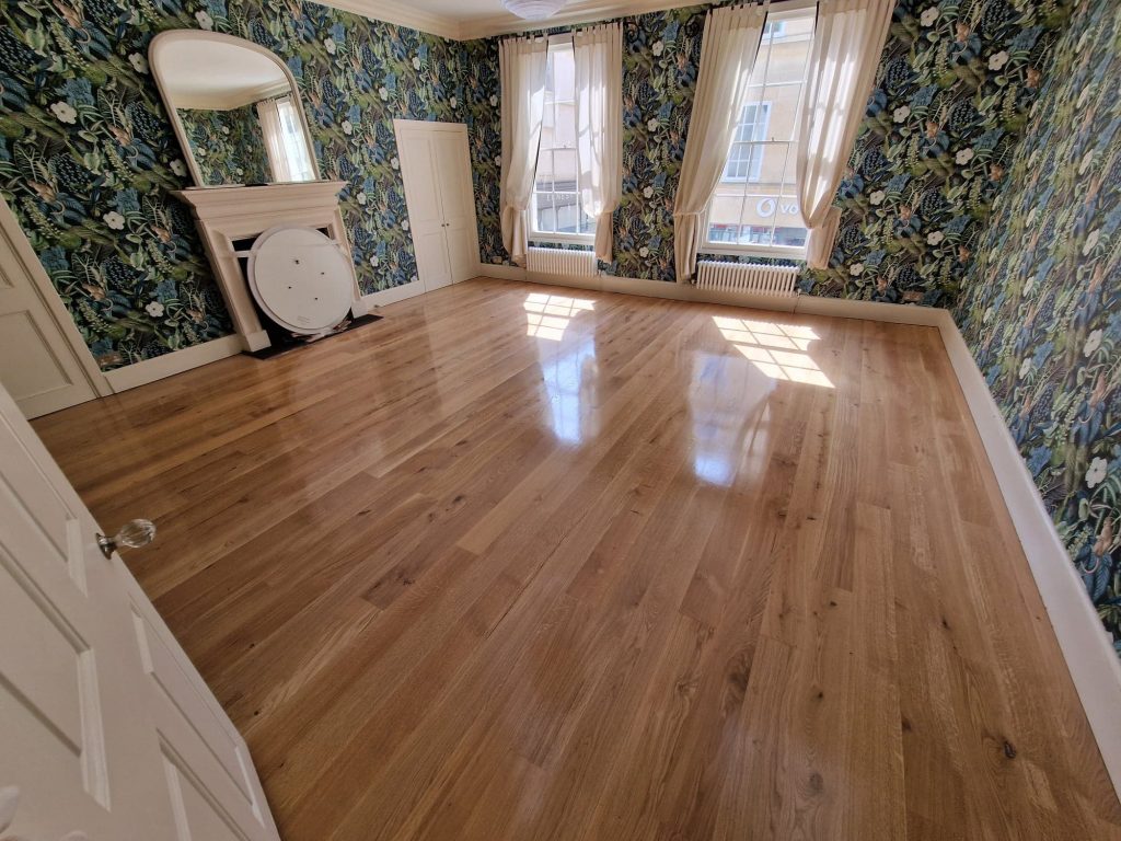 Oak Floor Restoration. Bath